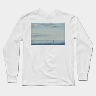 Paddleboarder and shipping traffic at Whiting Bay, Isle of Arran Long Sleeve T-Shirt